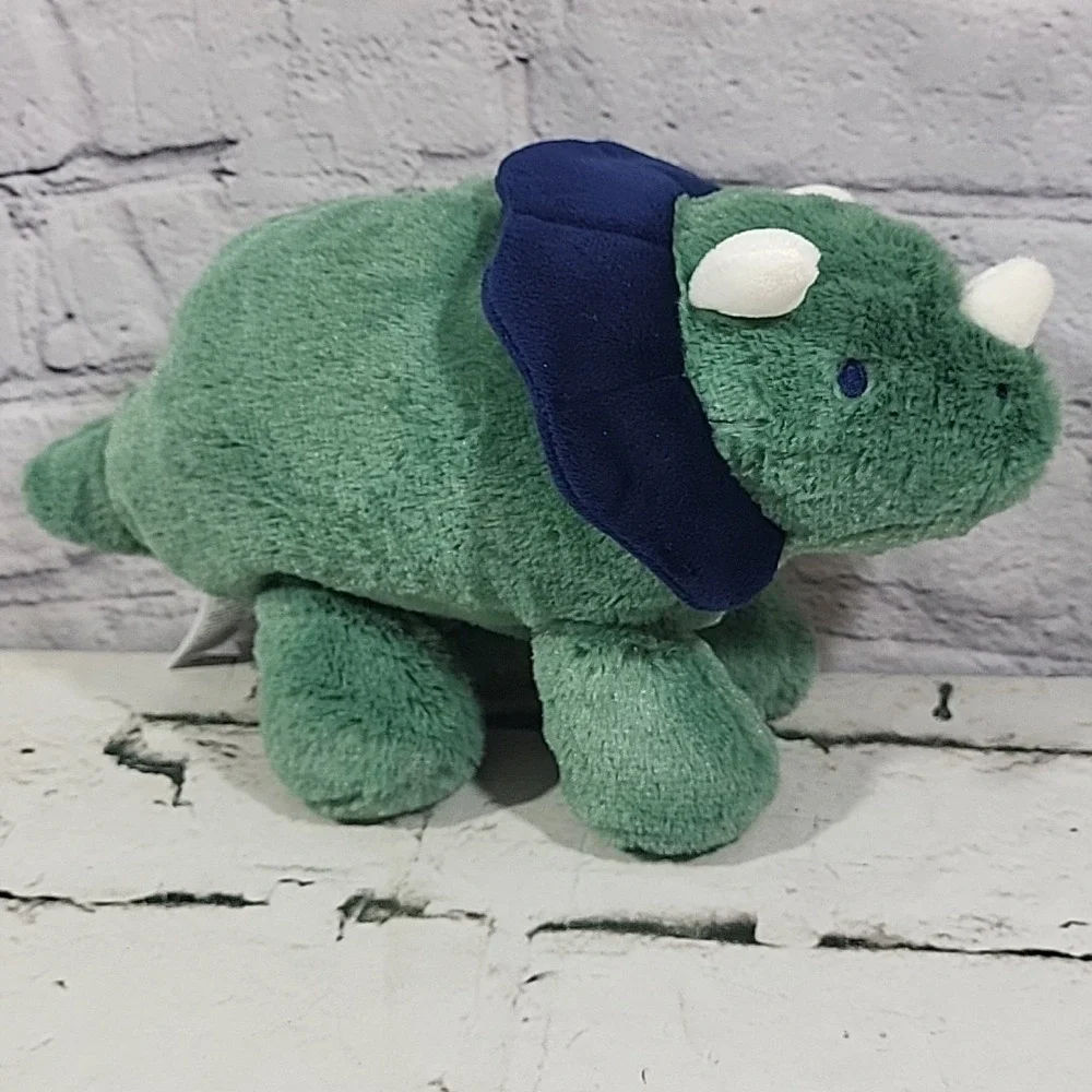 Carters Just One You Dinosaur Plush Green‎ Triceratops Stuffed Baby Lovey #68340